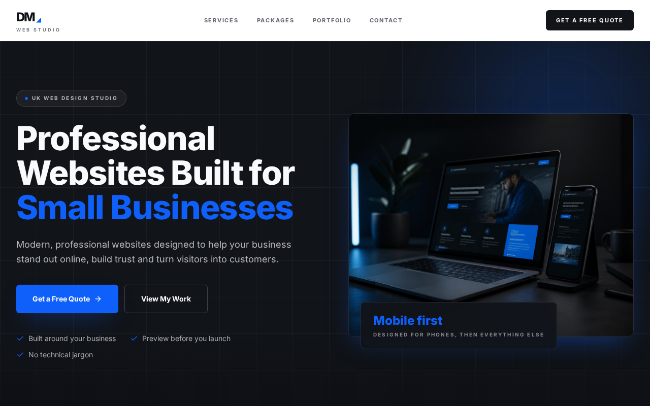 DM Web Studio website